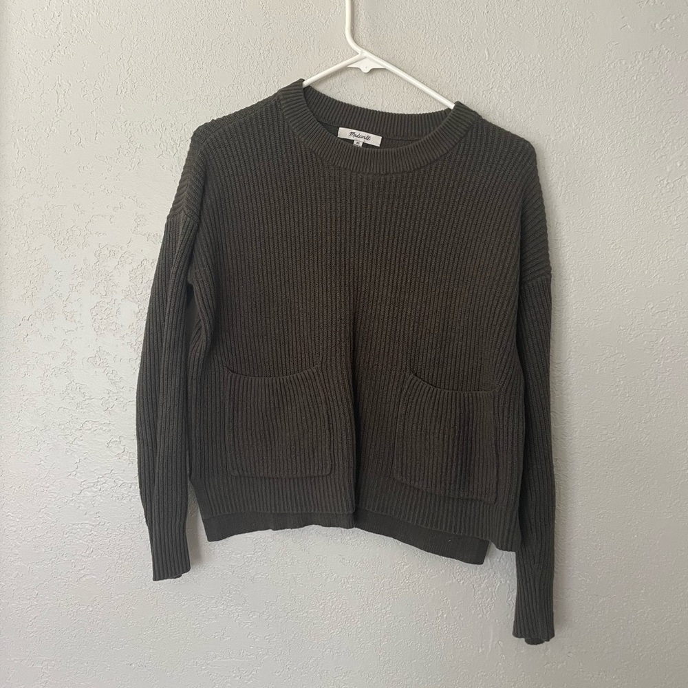 Madewell green sweater